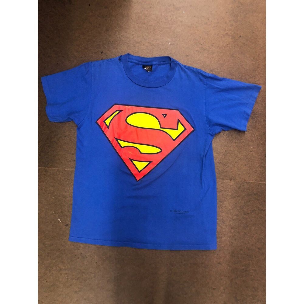 Vintage‎ Superman T Shirt Size Large Blue Changes Tee